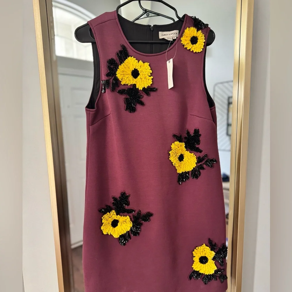 NWT Anthropologie Dhruv Kapoor Sequined Shift Mini Dress - Picture 10 of 12